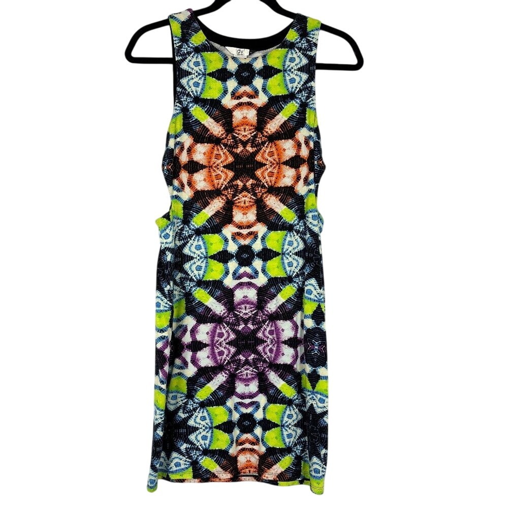DV Dolce Vita Dress Women's Medium Multicolor Cut-Out Sides Mini Festival